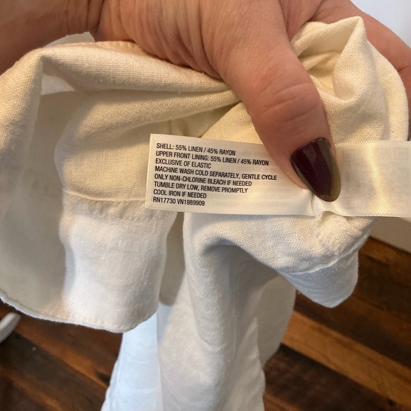 Universal Thread White Button-Front Linen Midi Dress Size Large - Picture 12 of 13